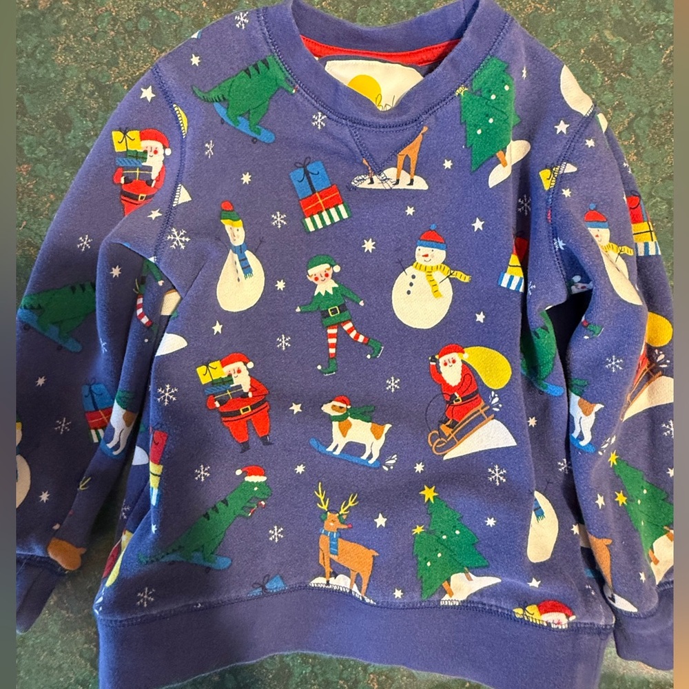 Mini Boden Christmas crew neck